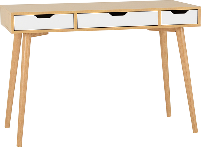 Seville 3 Drawer Console Table With Light Oak Effect - Click Image to Close